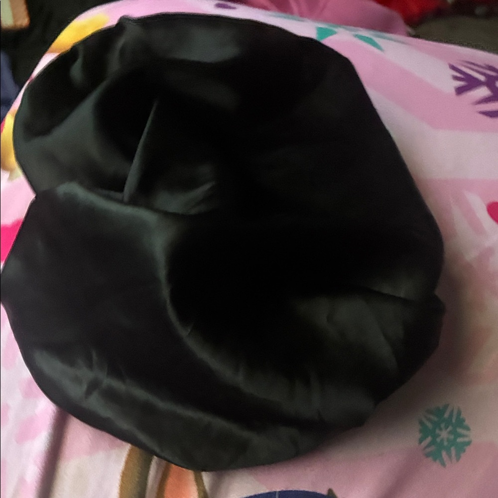 Hoka Black Satin-Style Bucket Hat